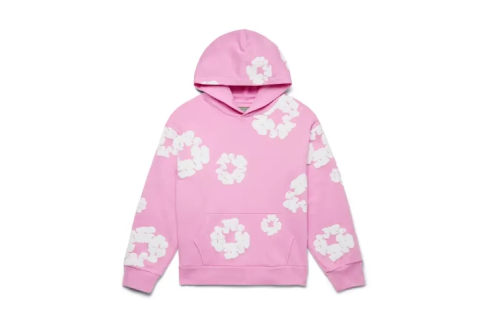 Denim Tears The Cotton Wreath Pullover Pink Hoodie