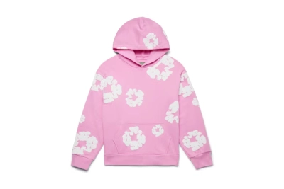 Denim Tears The Cotton Wreath Pullover Pink Hoodie 01