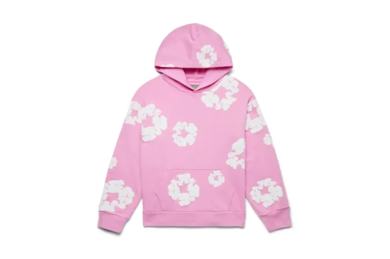 Denim Tears The Cotton Wreath Pullover Pink Hoodie