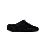 PKGoden Black long hair calfskin Fussbett sabot Marni Slides