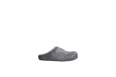 PKGoden Grey long-hair calfskin Fussbett sabot Marni Slides 01