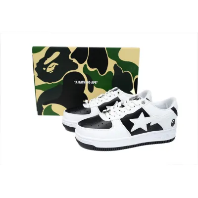 POP A Bathing Ape Bape Sta Low Black And White, OZXSH W291 328 02