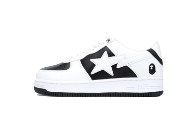 POP A Bathing Ape Bape Sta Low Black And White, OZXSH W291 328 01