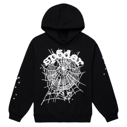 SP5DER Hoodie Black White