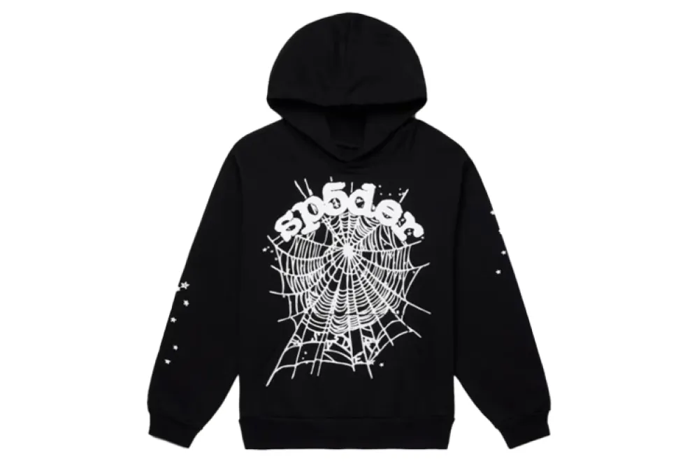 SP5DER Hoodie Black White