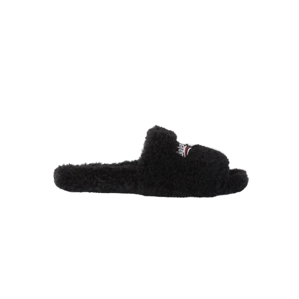 Balenciaga Furry Slide Black Reps