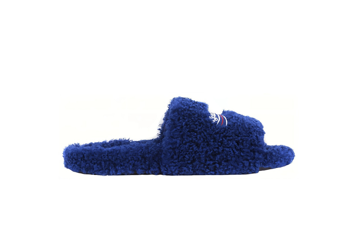 Balenciaga Furry Slide Blue Reps