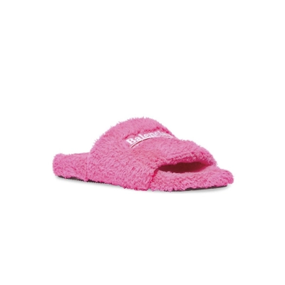 POP Balenciaga Furry Slide Pink, 654261WBDZ05096 02