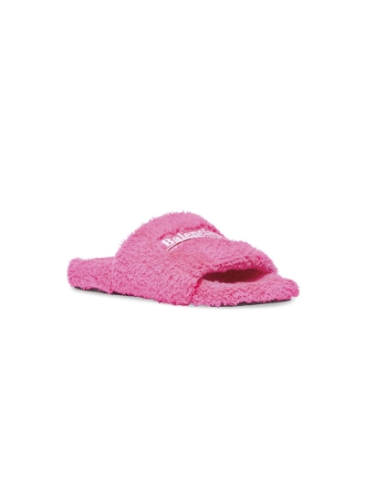 POP Balenciaga Furry Slide Pink, 654261WBDZ05096 02