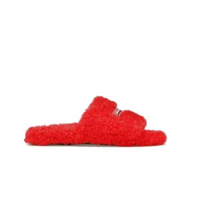 POP Balenciaga Furry Slide Red White, 654261W2DO16596 02
