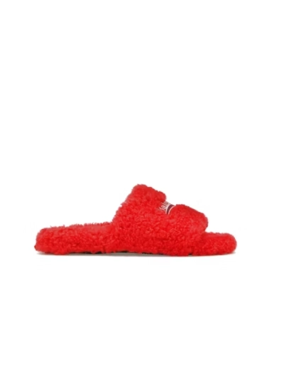 POP Balenciaga Furry Slide Red White, 654261W2DO16596 02