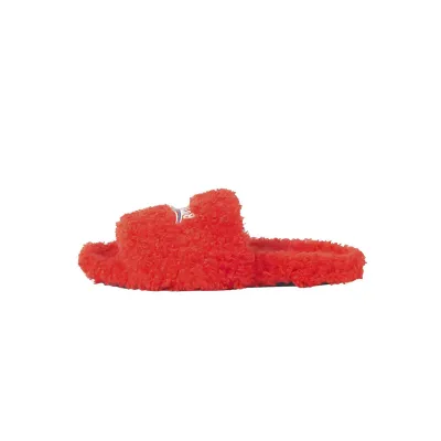 POP Balenciaga Furry Slide Red White, 654261W2DO16596 01