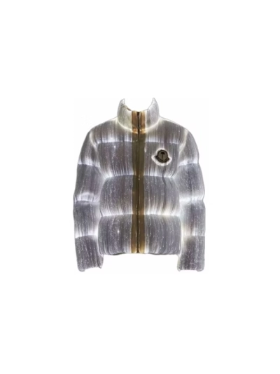 Moncler Maya 70 by Palm Angels Jacket Bright White 01