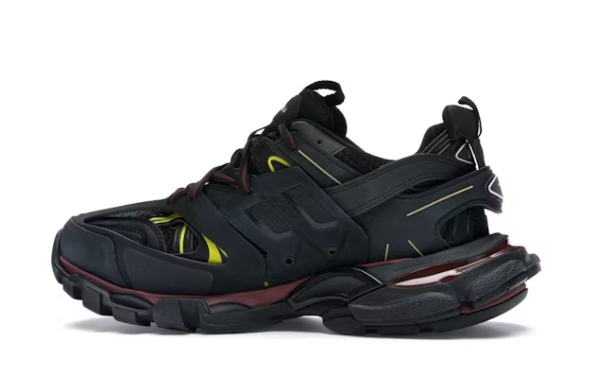 Shop Balenciaga Track Trainers Black Bordeaux Reps Now