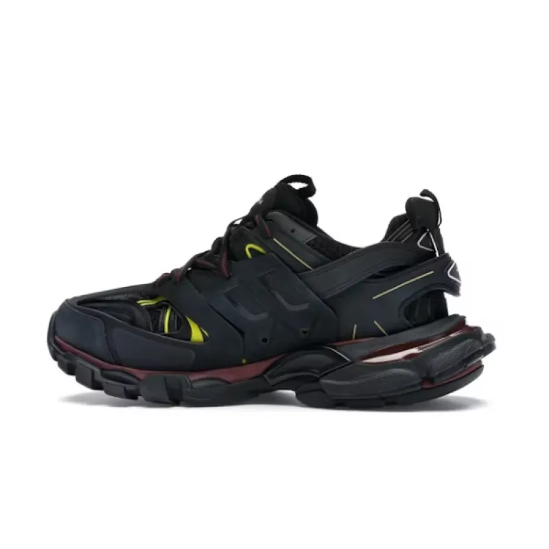 Shop Balenciaga Track Trainers Black Bordeaux Reps Now