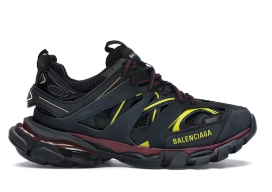 Shop Balenciaga Track Trainers Black Bordeaux Reps Now
