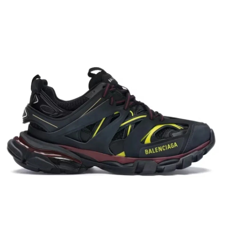 Shop Balenciaga Track Trainers Black Bordeaux Reps Now
