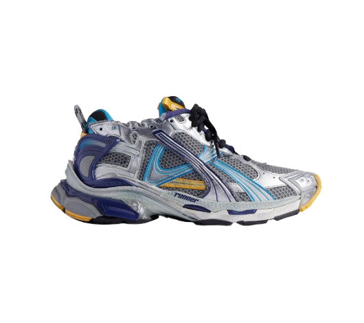 PKGoden Balenciaga Runner Sneaker Grey, Blue and Orange