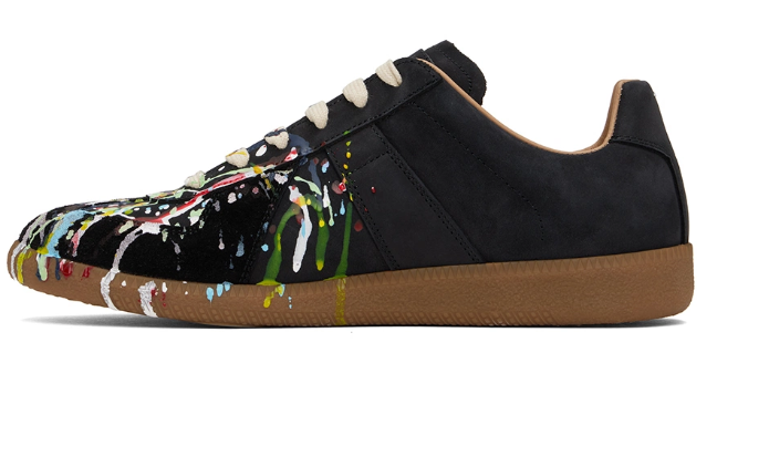 PKGoden Maison Margiela Black Paint Replica Sneakers 