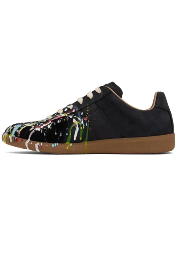 PKGoden Maison Margiela Black Paint Replica Sneakers  01