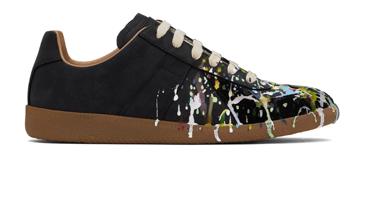 PKGoden Maison Margiela Black Paint Replica Sneakers 
