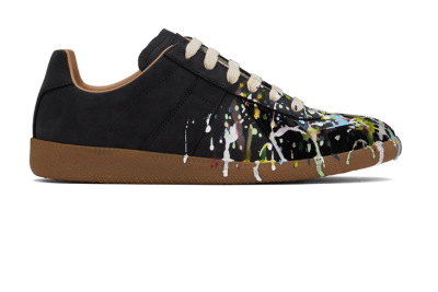 PKGoden Maison Margiela Black Paint Replica Sneakers  02