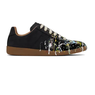 PKGoden Maison Margiela Black Paint Replica Sneakers  02