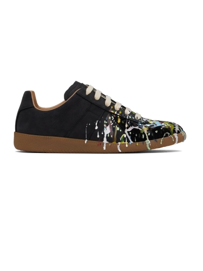 PKGoden Maison Margiela Black Paint Replica Sneakers  02