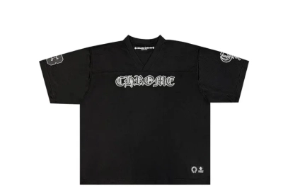 Chrome Hearts Mesh Stadium Football Jersey 'Black' 01