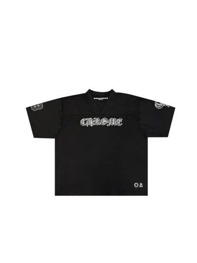 Chrome Hearts Mesh Stadium Football Jersey 'Black' 01