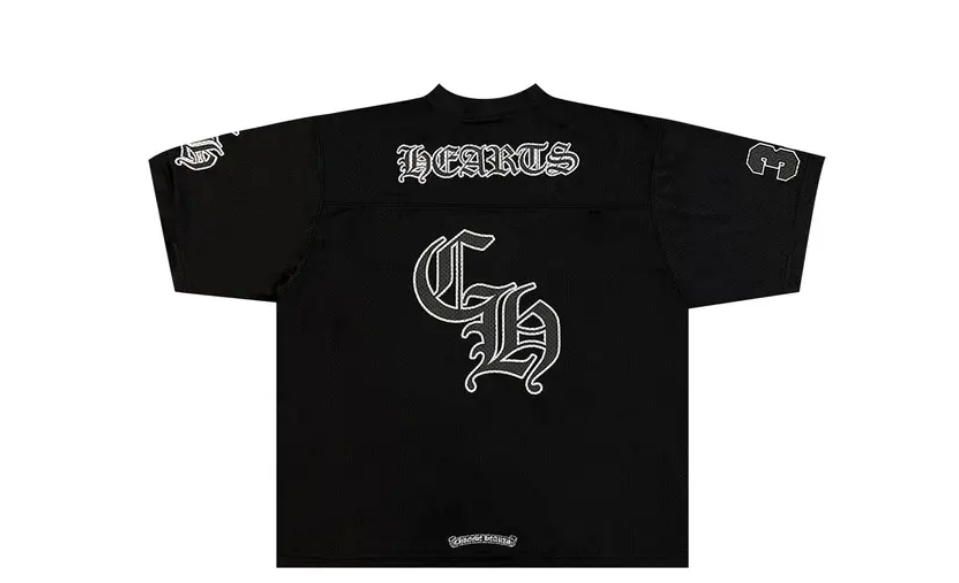 Chrome Hearts Mesh Stadium Football Jersey 'Black'