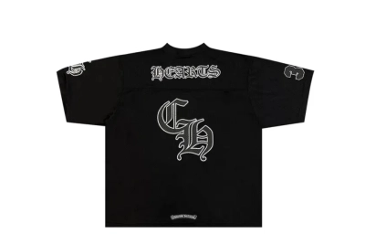 Chrome Hearts Mesh Stadium Football Jersey 'Black' 02