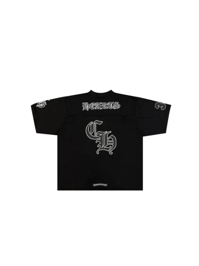 Chrome Hearts Mesh Stadium Football Jersey 'Black' 02