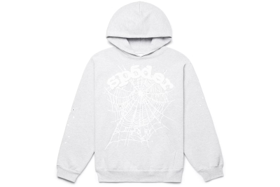 Sp5der OG Web Hoodie HeatherGrey 01