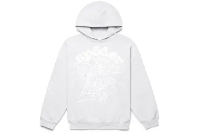 Sp5der OG Web Hoodie HeatherGrey 01