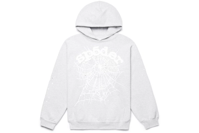 Sp5der OG Web Hoodie HeatherGrey 01