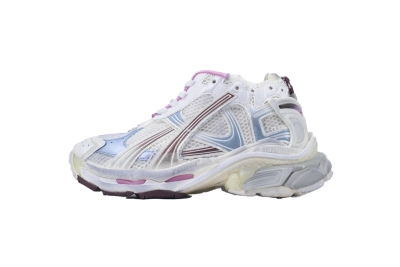 PKGoden Balenciaga Runner Sneaker White Blue Pink, 772767 WRUNG 3120 01