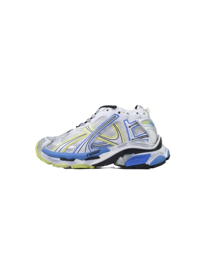 PKGoden Balenciaga Runner Sneaker White Blue Yellow, 772767 W3RNY 0213 01