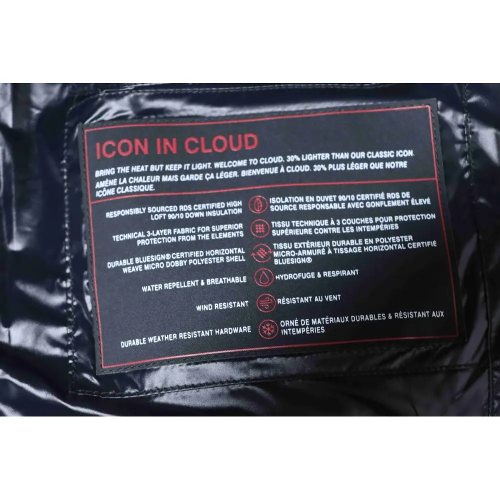 Moose knuckless Glossy down vest Black / White