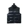 Moose knuckless Glossy down vest Black / White