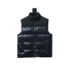 Moose knuckless Glossy down vest Black / White