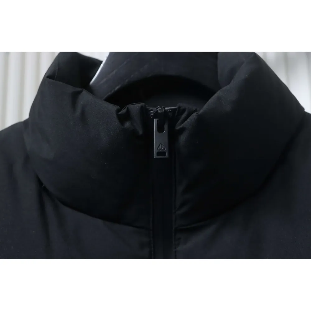 Moose knuckless Glossy down vest Black / White