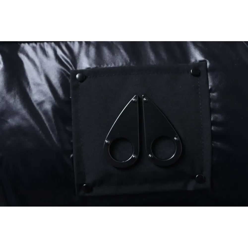 Moose knuckless Glossy down vest Black / White