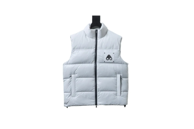 Moose knuckless Glossy down vest Black / White 02