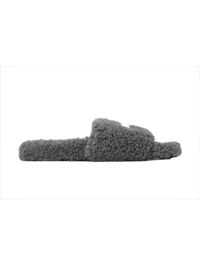 POP Balenciaga Furry Slide Bright Grey 02