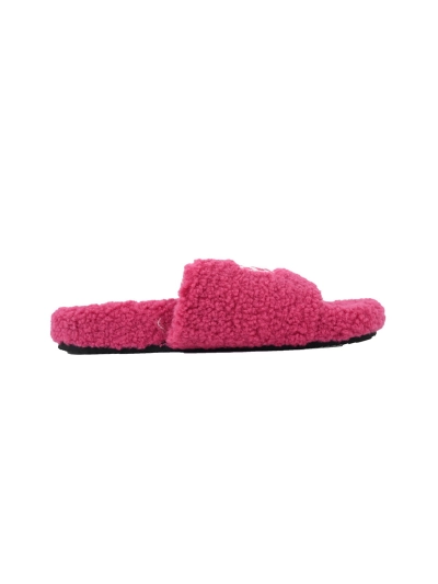 POP Balenciaga Furry Slide Bright Red 02