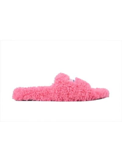 POP Balenciaga Furry Slide Pink 02