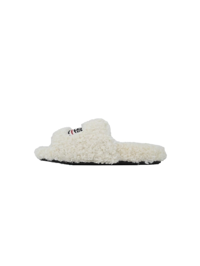 POP Balenciaga Furry Slide White Coke Label 01