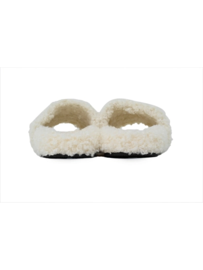 POP Balenciaga Furry Slide White Coke Label 02