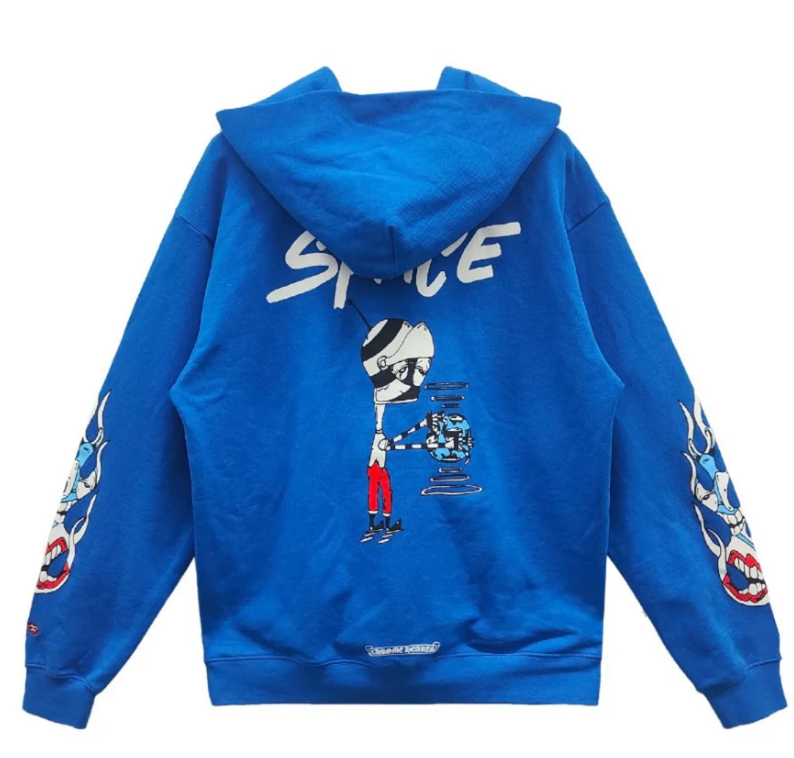 Chrome Hearts x Matty Boy SPACE Logo Blue Hoodie